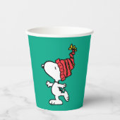 Erdnüsse | Snoopy Winter Beanie Cap Pappbecher (Vorderseite)