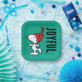 Erdnüsse | Snoopy Winter Beanie Cap Pappteller (Party)