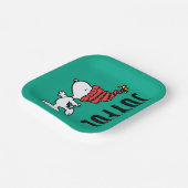 Erdnüsse | Snoopy Winter Beanie Cap Pappteller (Gewinkelt)