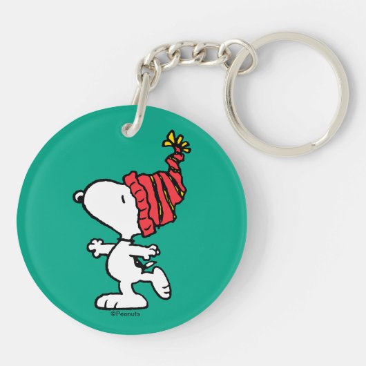 Erdnüsse | Snoopy Winter Beanie Cap Schlüsselanhänger (Rückseite)
