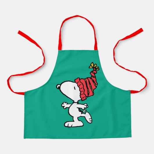 Erdnüsse | Snoopy Winter Beanie Cap Schürze (Vorderseite)