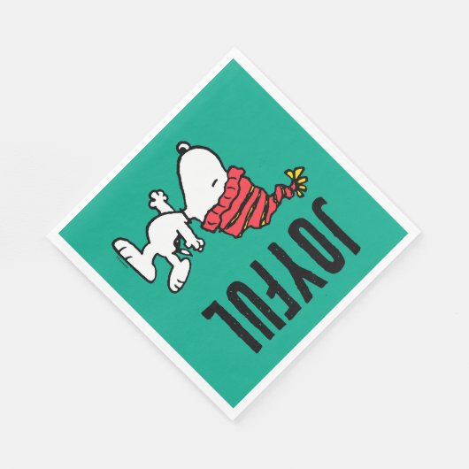 Erdnüsse | Snoopy Winter Beanie Cap Serviette (Ecke)
