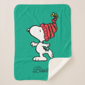 Erdnüsse | Snoopy Winter Beanie Cap Sherpadecke (Vorderseite)