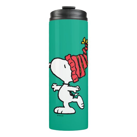 Erdnüsse | Snoopy Winter Beanie Cap Thermosbecher (Vorderseite)