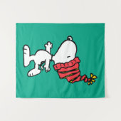 Erdnüsse | Snoopy Winter Beanie Cap Wandteppich (Vorderseite (Horizontal))