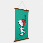 Erdnüsse | Snoopy Winter Beanie Cap Wandteppich Mit Holzrahmen (Gewinkelt)