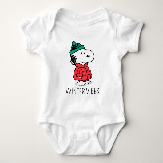 Erdnüsse | Snoopy Winter Coat & Hat Baby Strampler (Vorderseite)