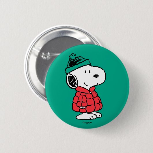 Erdnüsse | Snoopy Winter Coat & Hat Button (Vorne & Hinten)
