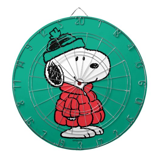 Erdnüsse | Snoopy Winter Coat & Hat Dartscheibe (vorne)
