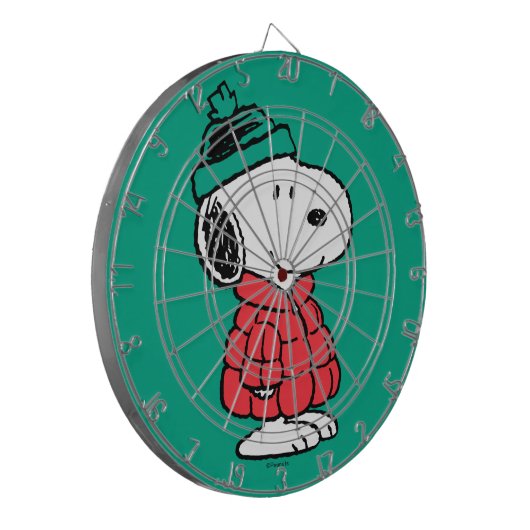 Erdnüsse | Snoopy Winter Coat & Hat Dartscheibe (Vorderseite Links)