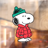 Erdnüsse | Snoopy Winter Coat & Hat Fensteraufkleber (Blatt 2)