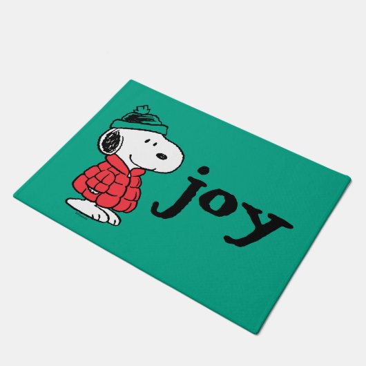 Erdnüsse | Snoopy Winter Coat & Hat Fußmatte (Schrägansicht)