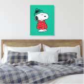 Erdnüsse | Snoopy Winter Coat & Hat Leinwanddruck (Insitu (Schlafzimmer))
