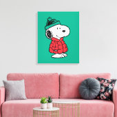 Erdnüsse | Snoopy Winter Coat & Hat Leinwanddruck (Insitu (Wohnzimmer))