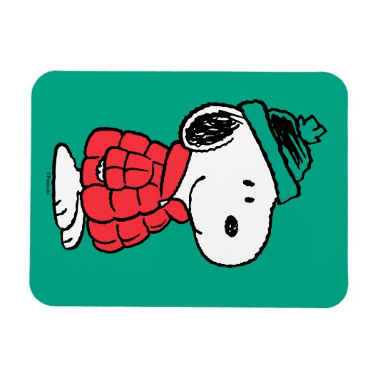 Erdnüsse | Snoopy Winter Coat & Hat Magnet (Horizontal)