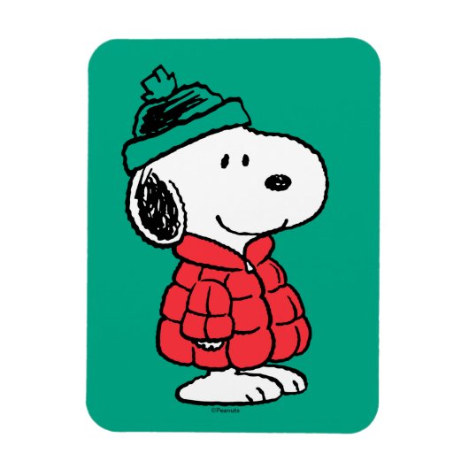 Erdnüsse | Snoopy Winter Coat & Hat Magnet (Vertikal)