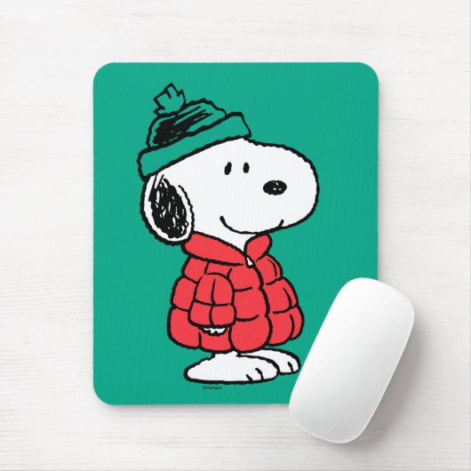 Erdnüsse | Snoopy Winter Coat & Hat Mousepad (Mit Mouse)