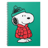 Erdnüsse | Snoopy Winter Coat & Hat Notizblock (Vorderseite)