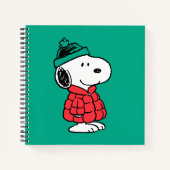 Erdnüsse | Snoopy Winter Coat & Hat Notizblock (Vorderseite)