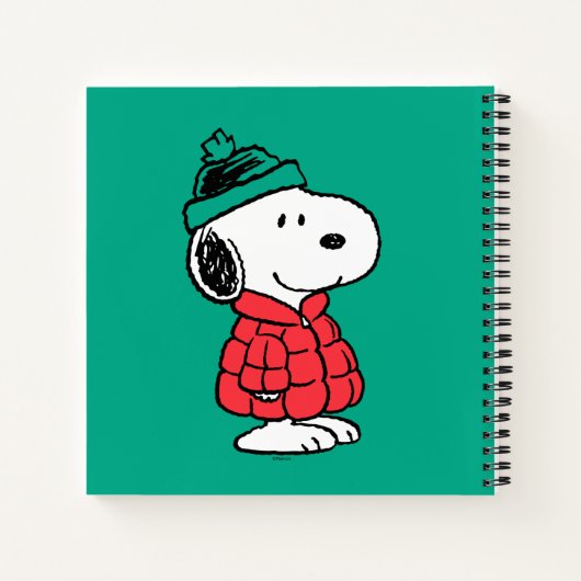 Erdnüsse | Snoopy Winter Coat & Hat Notizblock (Rückseite)