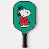 Erdnüsse | Snoopy Winter Coat & Hat Pickleball Schläger (Vorderseite)