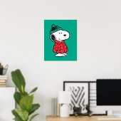 Erdnüsse | Snoopy Winter Coat & Hat Poster (Heimbüro)
