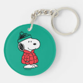 Erdnüsse | Snoopy Winter Coat & Hat Schlüsselanhänger (Rückseite)