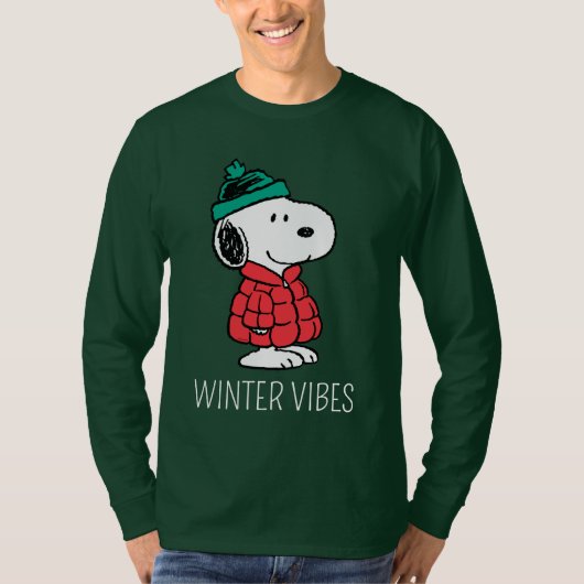 Erdnüsse | Snoopy Winter Coat & Hat T-Shirt (Vorderseite)