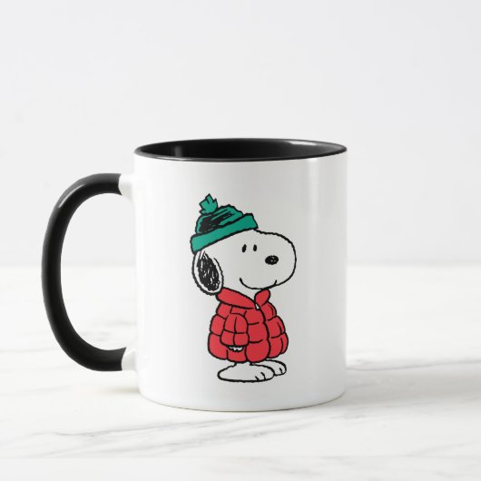 Erdnüsse | Snoopy Winter Coat & Hat Tasse (Links)