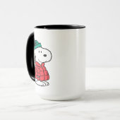 Erdnüsse | Snoopy Winter Coat & Hat Tasse (Vorderseite Links)