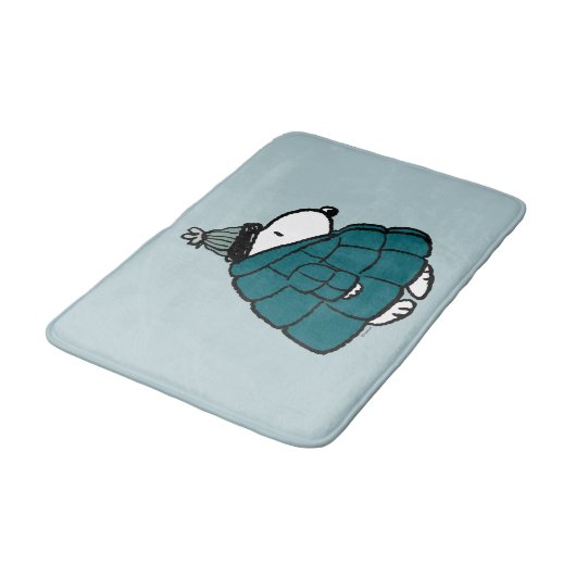 Erdnüsse | Snoopy Winter Puffer Jacket Badematte (Schrägansicht)
