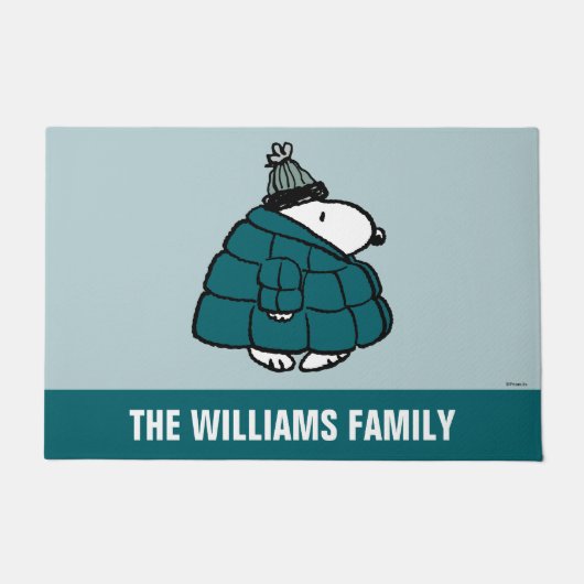 Erdnüsse | Snoopy Winter Puffer Jacket Fußmatte (Vorderseite)