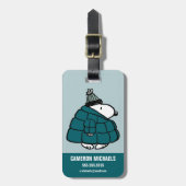 Erdnüsse | Snoopy Winter Puffer Jacket Gepäckanhänger (Vorderseite vertikal)