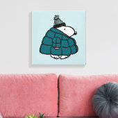 Erdnüsse | Snoopy Winter Puffer Jacket Leinwanddruck (Insitu (Wohnzimmer))