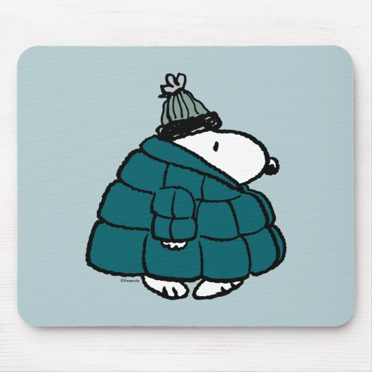 Erdnüsse | Snoopy Winter Puffer Jacket Mousepad (Vorne)