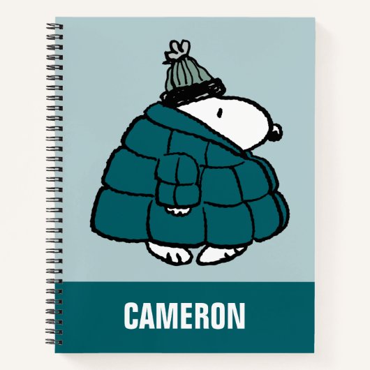 Erdnüsse | Snoopy Winter Puffer Jacket Notizblock (Vorderseite)