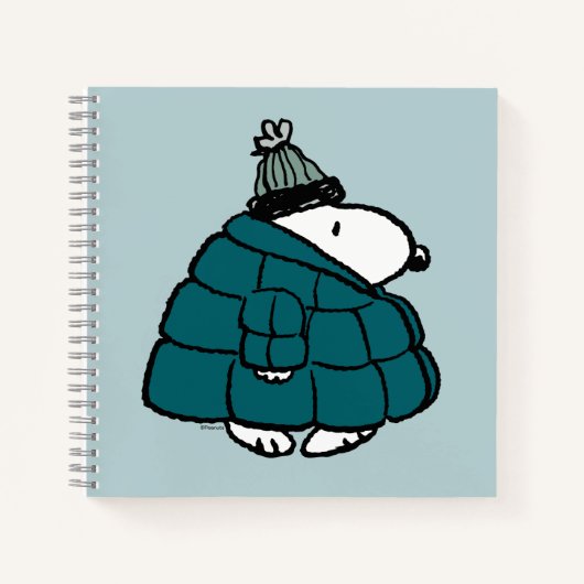 Erdnüsse | Snoopy Winter Puffer Jacket Notizblock (Vorderseite)