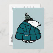 Erdnüsse | Snoopy Winter Puffer Jacket Postkarte (Vorne/Hinten)