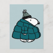 Erdnüsse | Snoopy Winter Puffer Jacket Postkarte (Vorderseite)