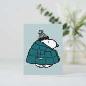 Erdnüsse | Snoopy Winter Puffer Jacket Postkarte (Stehend Vorderseite)