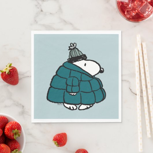 Erdnüsse | Snoopy Winter Puffer Jacket Serviette (Beispiel)