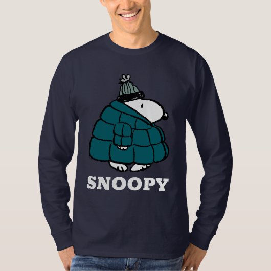 Erdnüsse | Snoopy Winter Puffer Jacket T-Shirt (Vorderseite)