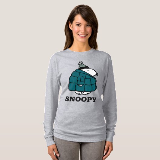Erdnüsse | Snoopy Winter Puffer Jacket T-Shirt (Vorne ganz)