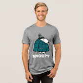 Erdnüsse | Snoopy Winter Puffer Jacket Tri-Blend Shirt (Vorderseite voll)