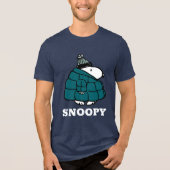 Erdnüsse | Snoopy Winter Puffer Jacket Tri-Blend Shirt (Vorderseite)