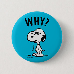 Erdnüsse   Snoopy Wonders Warum? Button