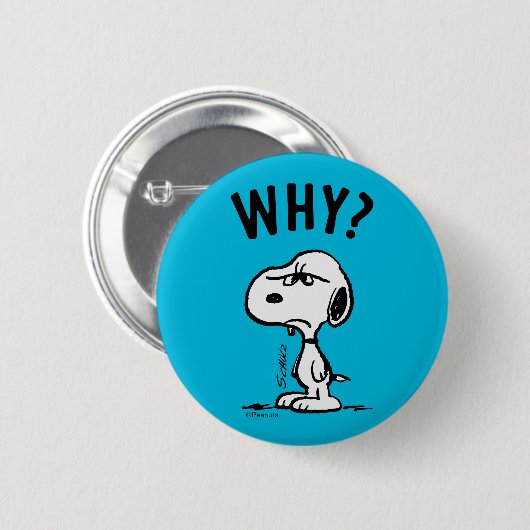 Erdnüsse | Snoopy Wonders Warum? Button (Vorne & Hinten)