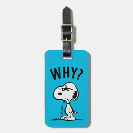 Erdnüsse | Snoopy Wonders Warum? Gepäckanhänger (Vorderseite vertikal)