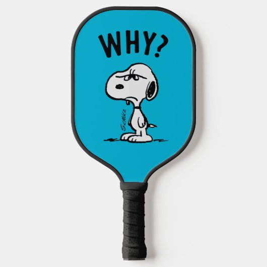Erdnüsse | Snoopy Wonders Warum? Pickleball Schläger (Vorderseite)