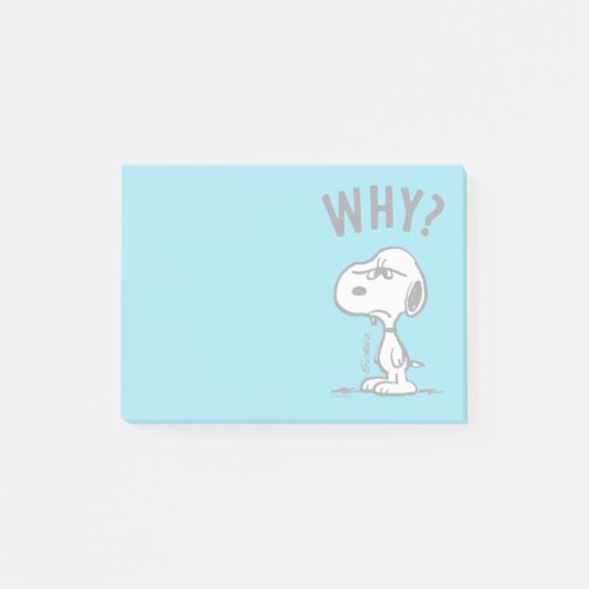 Erdnüsse | Snoopy Wonders Warum? Post-it Klebezettel (Vorderseite)
